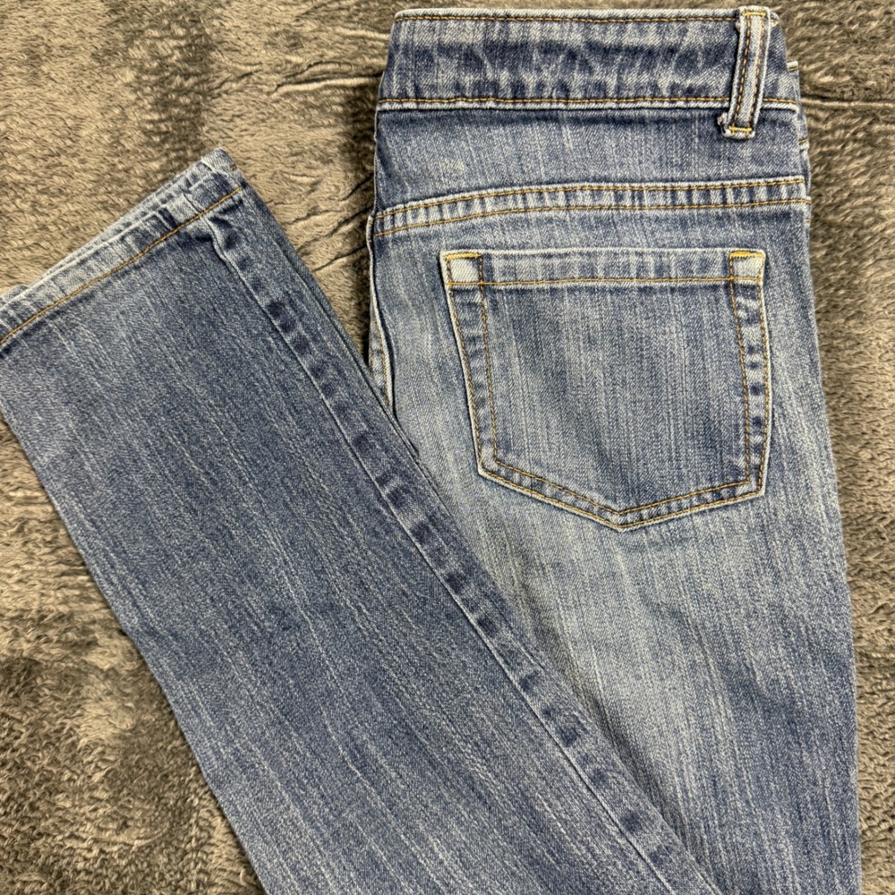 Cherokee Straight Leg Jeans Girls Size 16‎ Blue Light Wash Stretch Denim
